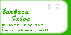barbara fabos business card